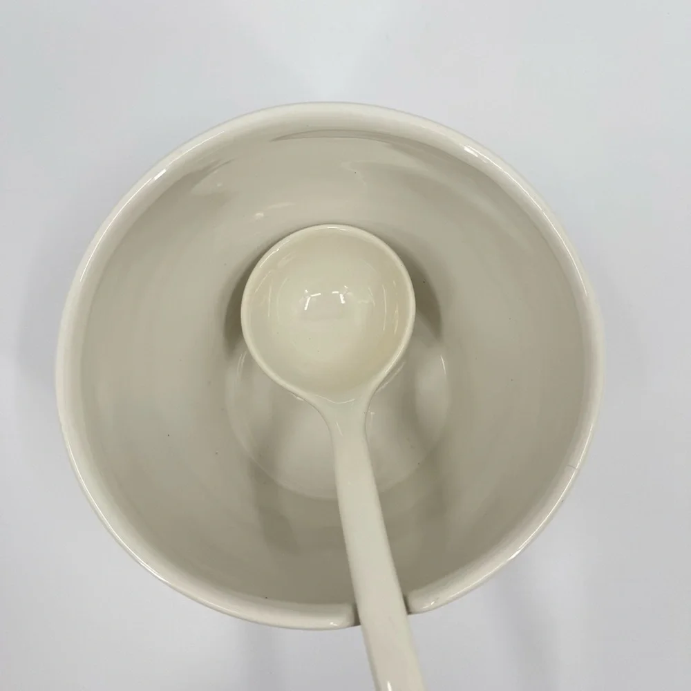 POTTERY BARN CHINA Great White Collection Rim Shape Soup Tureen, Lid, and Ladle